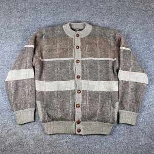 Vintage Eff Style Cardigan Sweater Mens L Wool Mohair Alpaca Blend Made in Italy